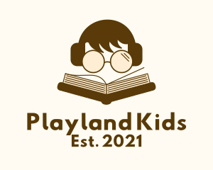 Boy Reading Book logo design