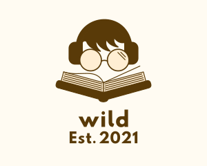 Book - Boy Reading Book logo design