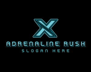 Extreme - Modern Cyber Slash Letter X logo design