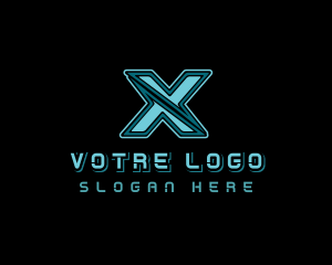 Winter - Modern Cyber Slash Letter X logo design