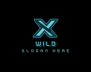 Cyber - Modern Cyber Slash Letter X logo design