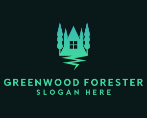 Forest House Cabin  logo design