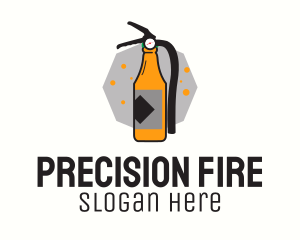 Beer Fire Extinguisher logo design