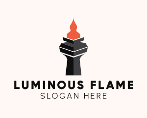 Torch - Monas Monument Torch logo design