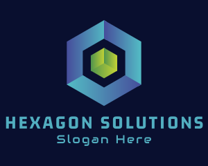 Hexagon - 3D Cube Hexagon Technology logo design