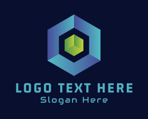 3D Cube Hexagon Technology Logo