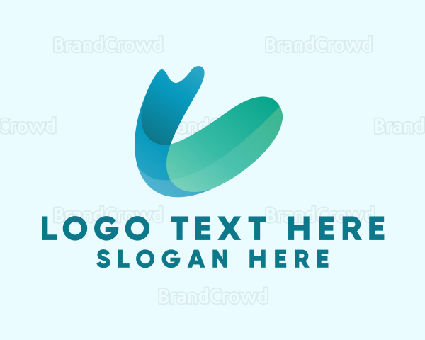 Modern Liquid Letter V Logo