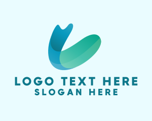 Internet - Modern Liquid Letter V logo design