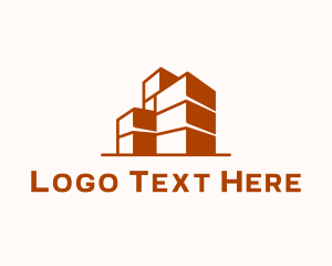 3d - Box Building Realty logo design