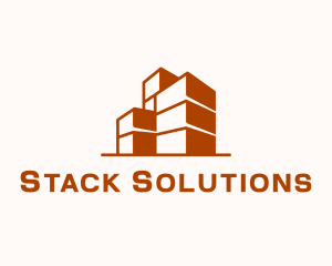 Stack - Box Building Realty logo design