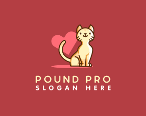 Pound - Cat Feline Pet logo design