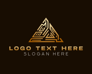 Technology Developer Pyramid logo design