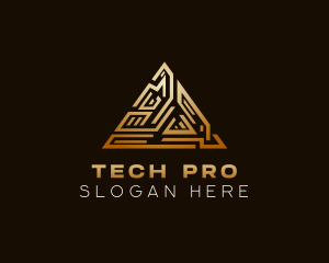 Technology Developer Pyramid logo design