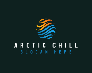 Cold - Heat Cold Airflow logo design
