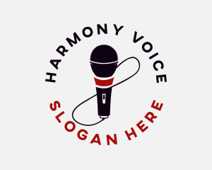 Singing - Singing Red Microphone logo design