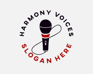 Choir - Singing Red Microphone logo design