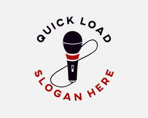 Singing Red Microphone logo design