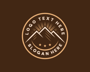 Trekking - Summit Mountain Exploration logo design