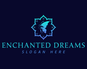 Enchanted - Magical Fairy Wings logo design