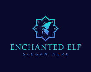 Elf - Magical Fairy Wings logo design