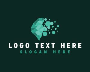Information - Digital Tech Brain logo design