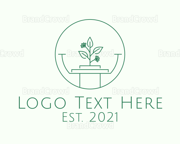 Garden Plant Pillar Logo