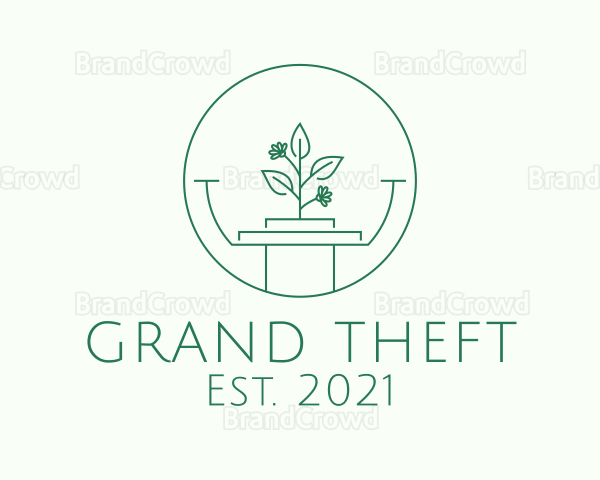 Garden Plant Pillar Logo