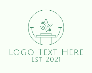 Beauty Shop - Garden Plant Pillar logo design