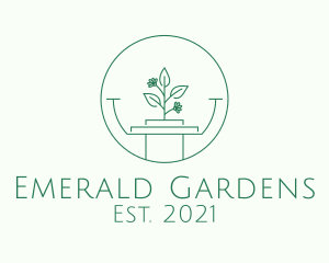 Garden Plant Pillar logo design