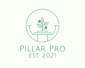 Garden Plant Pillar logo design