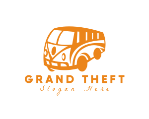 Auto Shop - Old Retro Van Transportation logo design