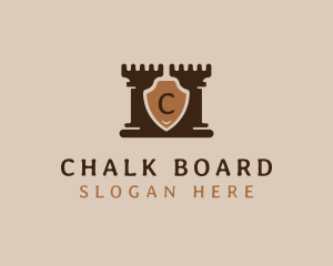 Rook Shield Chess Game logo design