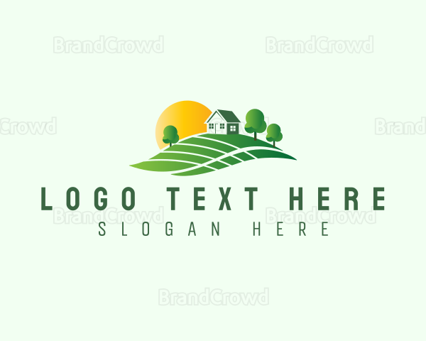 Landscaping Lawn House Logo