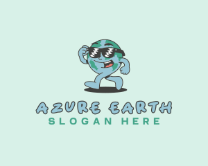 Eyeglasses Earth Map logo design