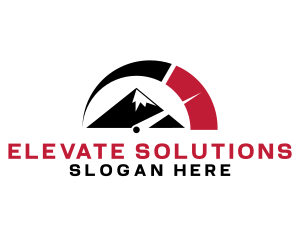 Level - Gauge Outdoor Mountain logo design