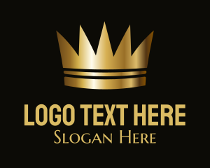 Coronation - Metallic Royal Crown logo design