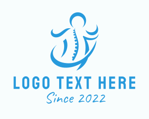 Blue - Fitness Chiropractic Therapy logo design