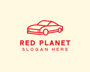 Red Minimalist Sports Car logo design