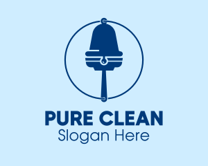 Squeegee Cleaning Bell  logo design