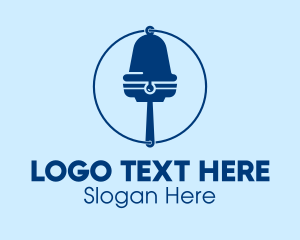 Blue - Squeegee Cleaning Bell logo design