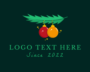 Christmas Ball - Christmas Ball Mistletoe logo design