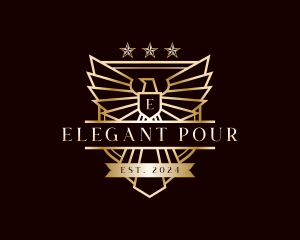 Luxury Eagle Shield logo design