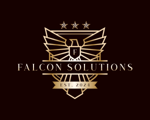 Luxury Eagle Shield logo design