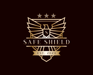 Luxury Eagle Shield logo design