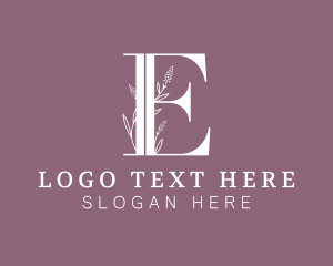 Influencer - Floral Nature Artisan Letter E logo design