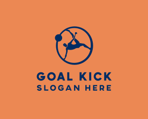 Blue Soccer Player logo design