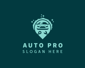 Car Auto Detailing Wrench logo design