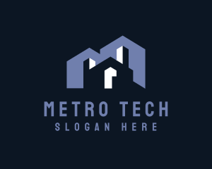 Metro - Urban Real Estate Apartment logo design