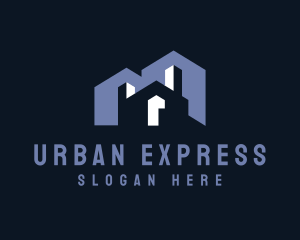 Metro - Urban Real Estate Apartment logo design