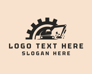Machinery - Cog Construction Excavator logo design